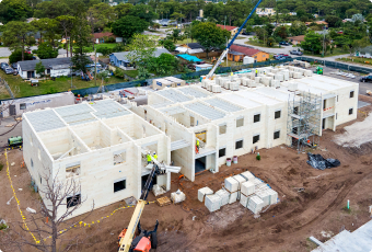 Upper floors in progress.